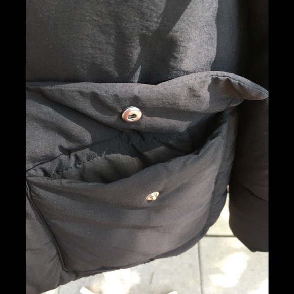 Zara Women Quilted Jacket with Faux Fur Hood NWOT - Picture 3 of 6